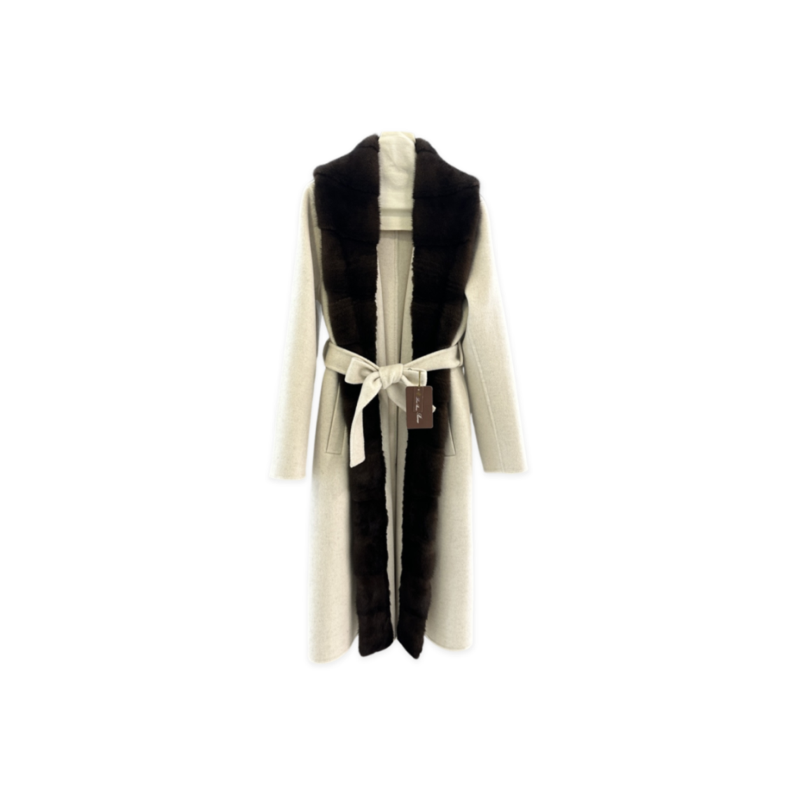 L0r0 P1ana mink collar long coat